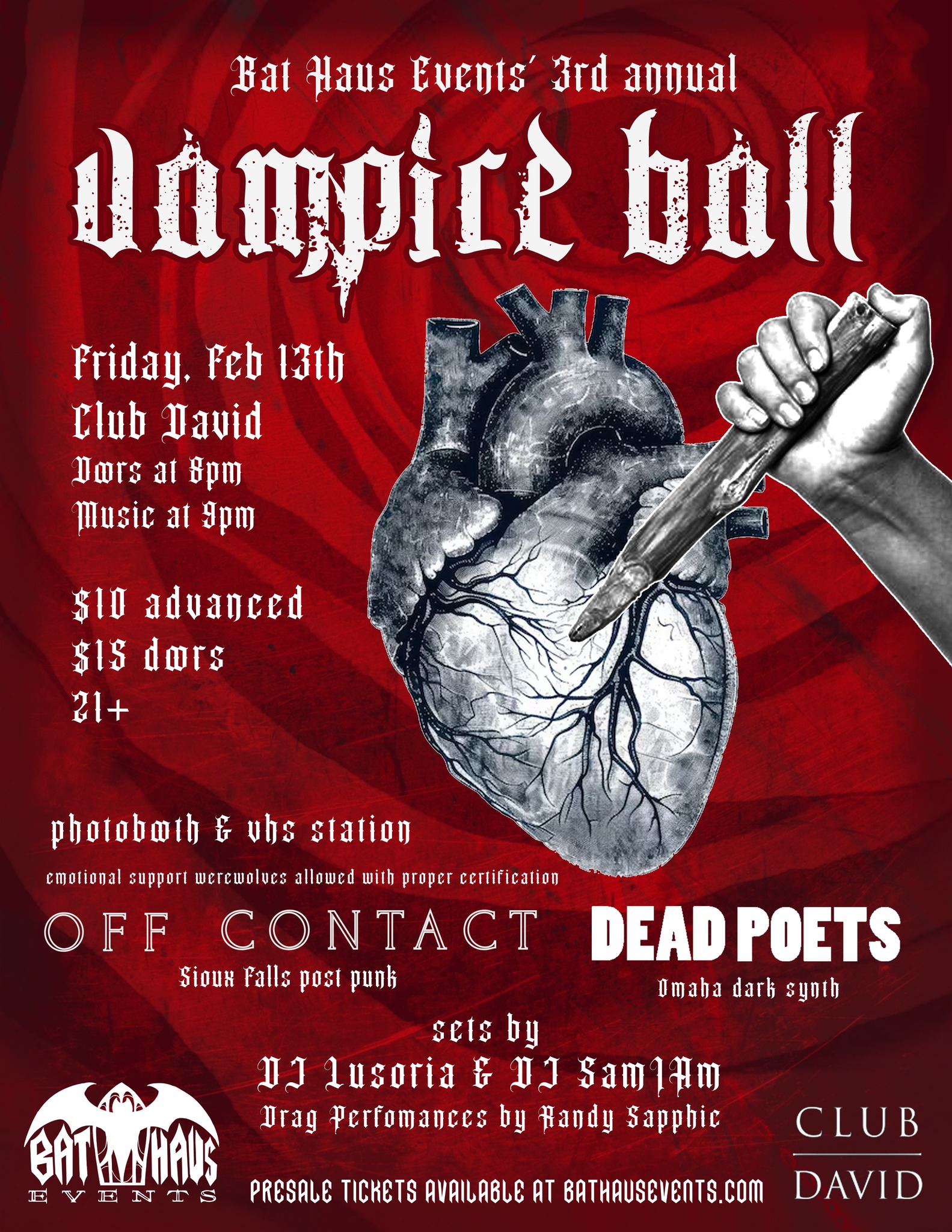 3rd Annual Vampire Ball w/ Off Contact & Dead Poets