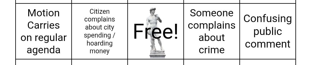 City Council Bingo July 7, 14, 21 - Jul 21