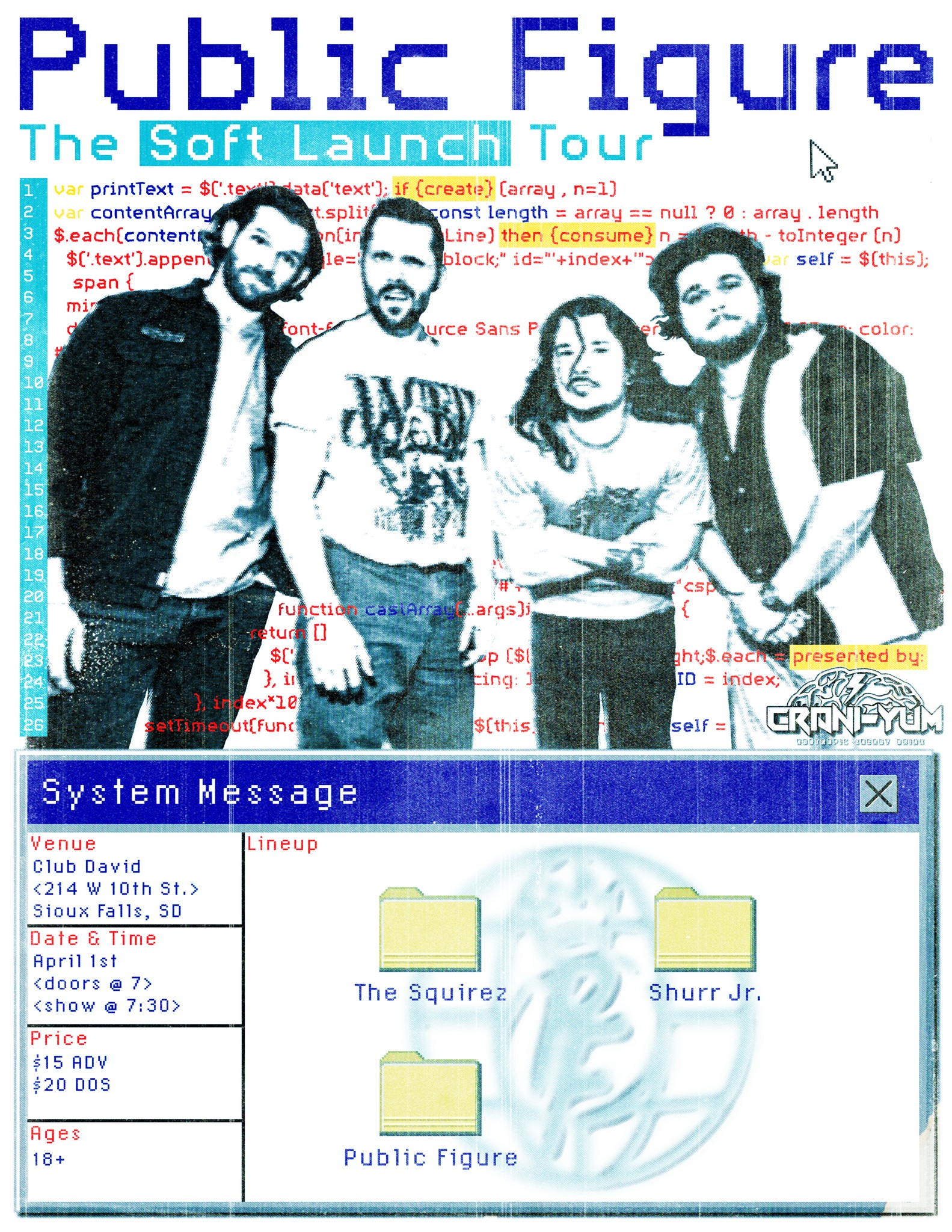 Public Figure w/ The Squirez & Shurr Jr. at Club David in Sioux Falls, SD | The Soft Launch Tour