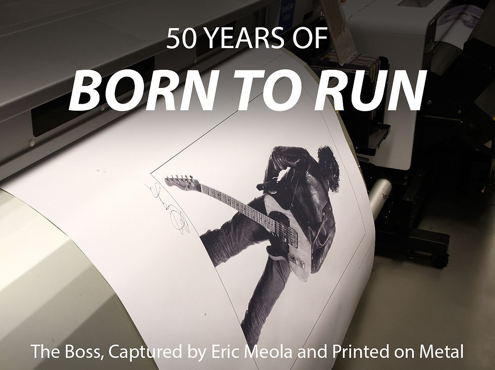 Eric Meola's Iconic Photos of Bruce Springsteen, printed on Bay Photo MetalPrints