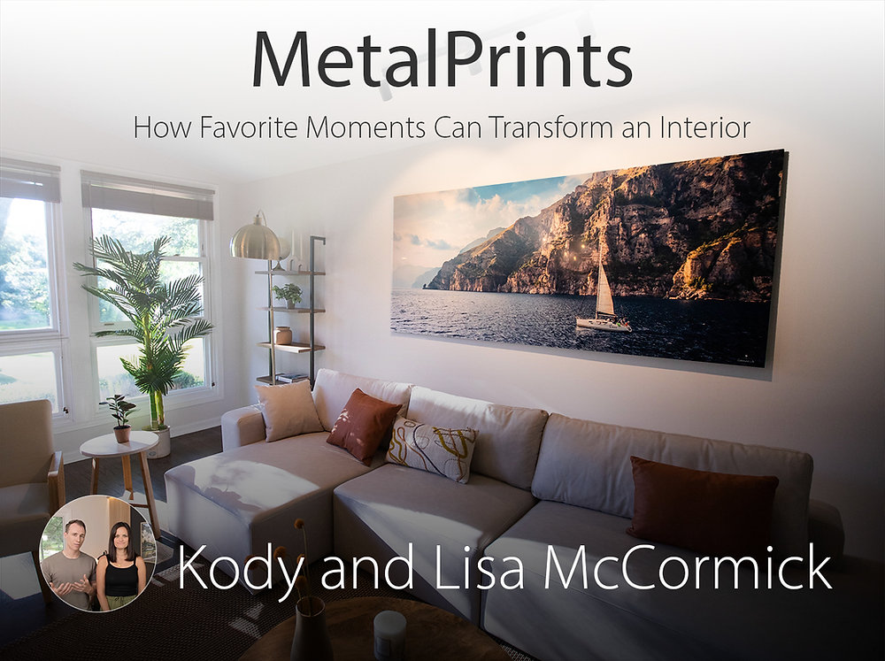 Large Size MetalPrints Lend to a TravelInspired Living Room, by The