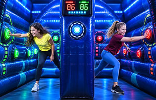 Arène Interactive gonflable à cibles lumineuses – Cantiani Festa