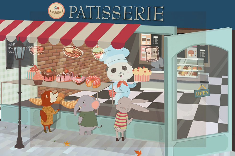 Thumbnail: Hayvanlar Pastanesi - Duvar Kağıdı