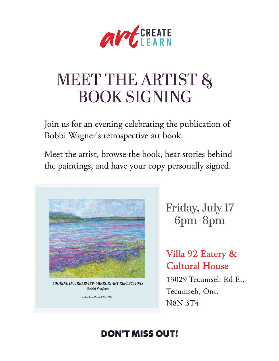 Book launch and signing at Villa 92 Eatery & Cultural House