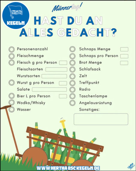 🍻🎳 HerthaKegler wünschen einen starken Vatertag! 💙