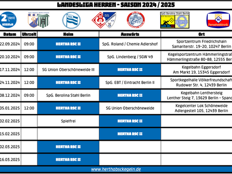 Hier der Spielplan unserer 2.Mannschaft für die kommende Saison
