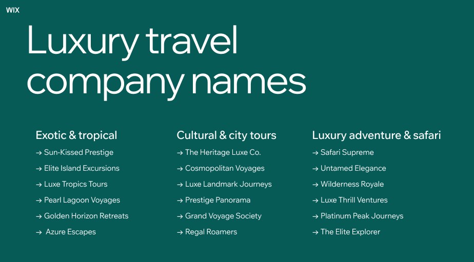 luxury tour companies