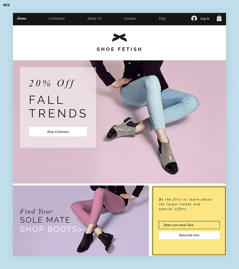 shoes store website template