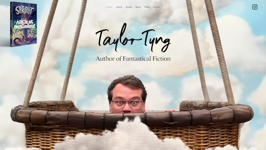 Taylor Tyng middle grade author website example