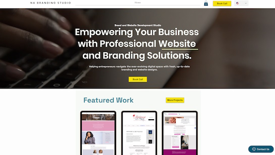 NA Branding Studio website example