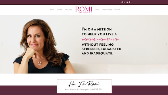 Romi Neustadt author and entrepreneur website example