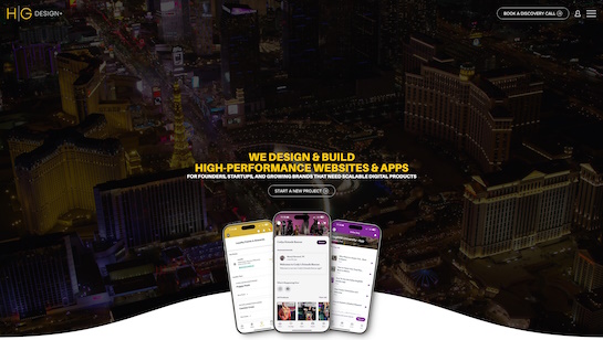 HG Design+ website example