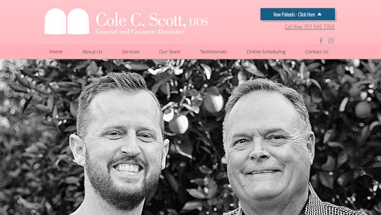 community dental practice website example