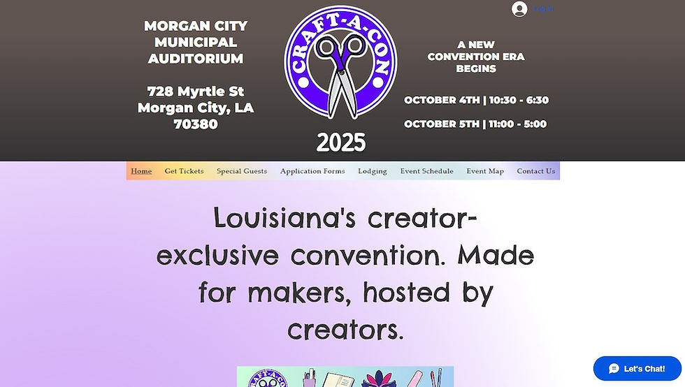 creator convention website example