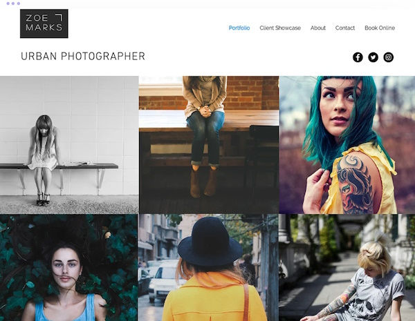 portfolio homepage example