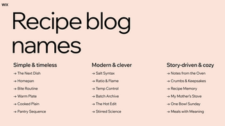 recipe blog names