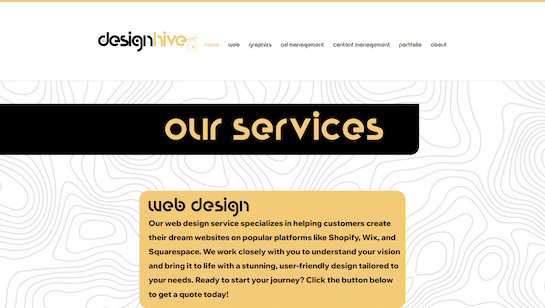 Designhive website example