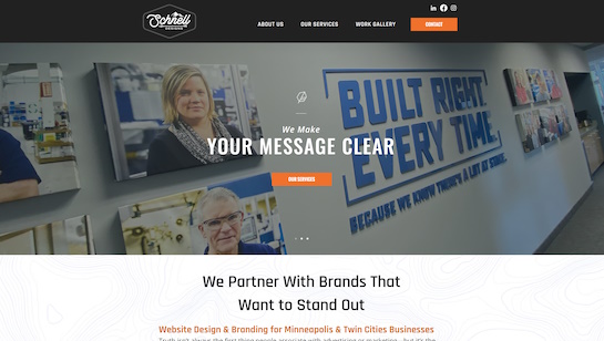 Schnell Designs website example