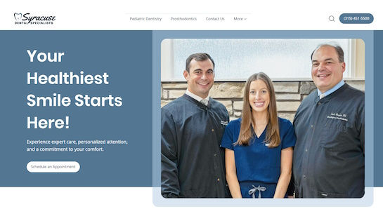 dental specialist group website example