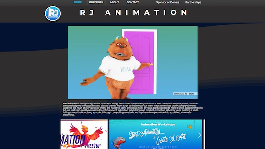 animation studio portfolio example