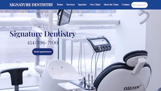 downtown dental practice website example