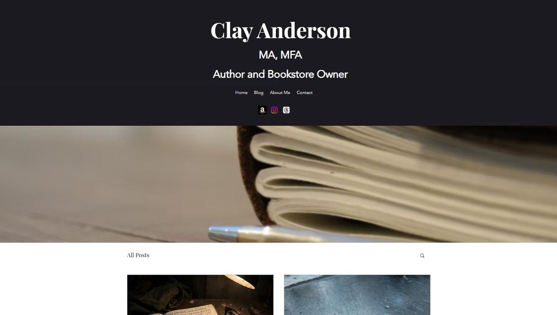 horror author website example