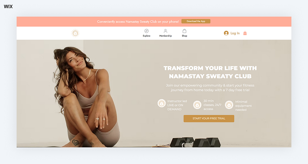 fitness website design