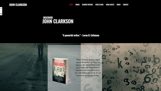 John Clarkson crime thriller author website example