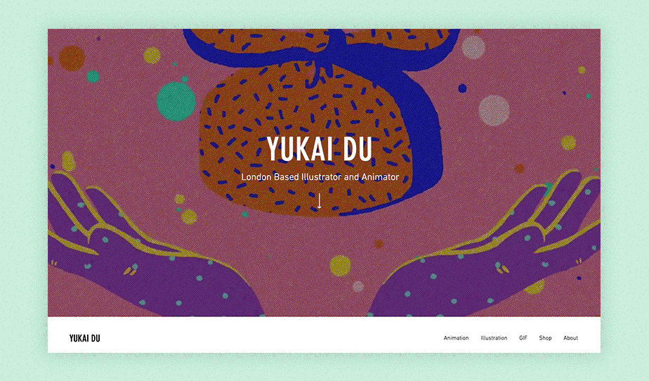 animation portfolio website example