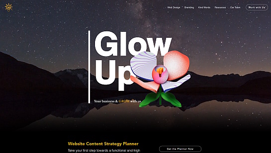 Glow Up Web Design website example