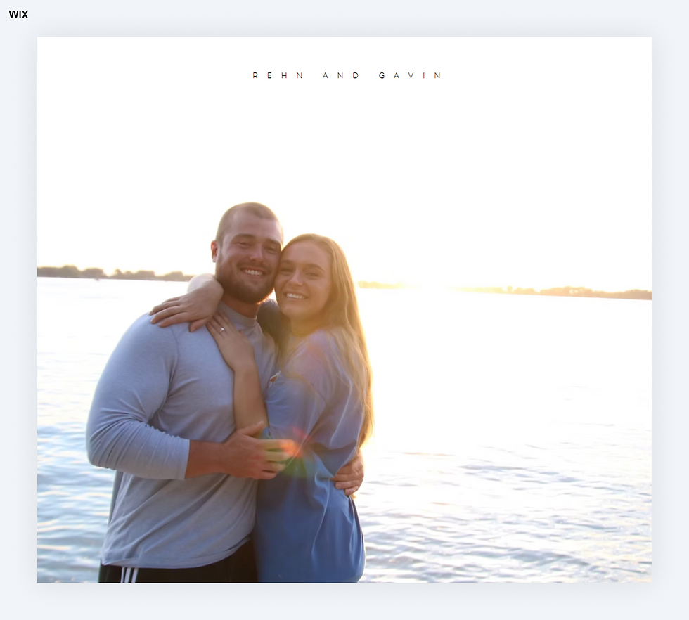 Rehn & Gavin wedding website example