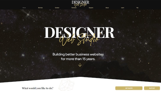Designer Web Studio website example