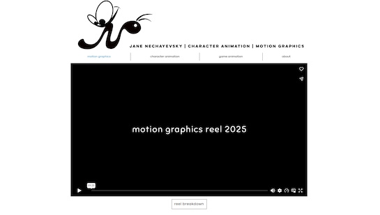 character animation and motion graphics portfolio example