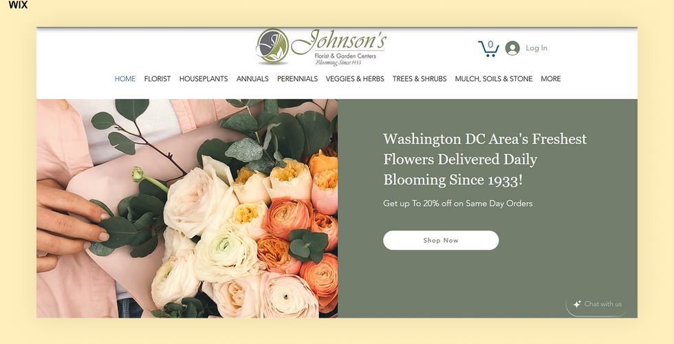 florist website design examples