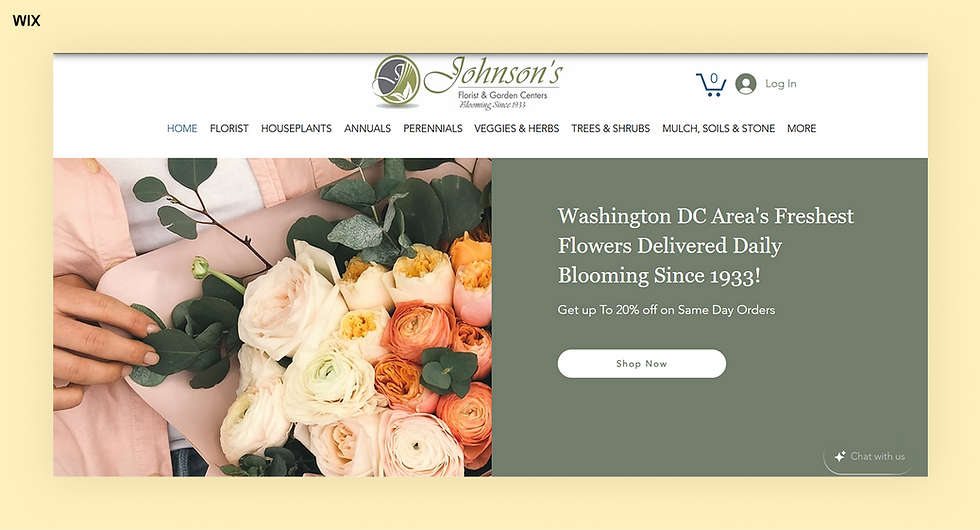 florist website ideas