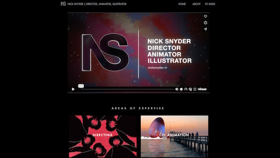 motion design and animation portfolio example
