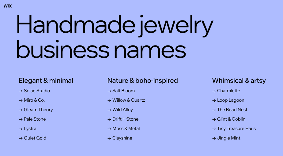 jewelry business names