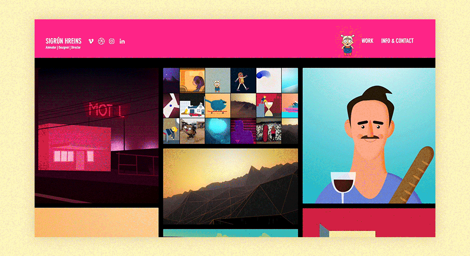 animation and design portfolio example