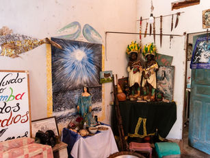 Quarto com as imagens do Samba dos Índios.