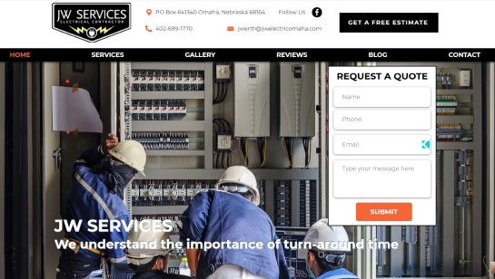 electrician website example