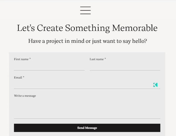 contact form design idea