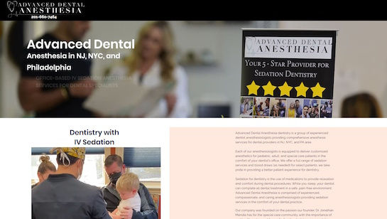 dental anesthesia practice website example