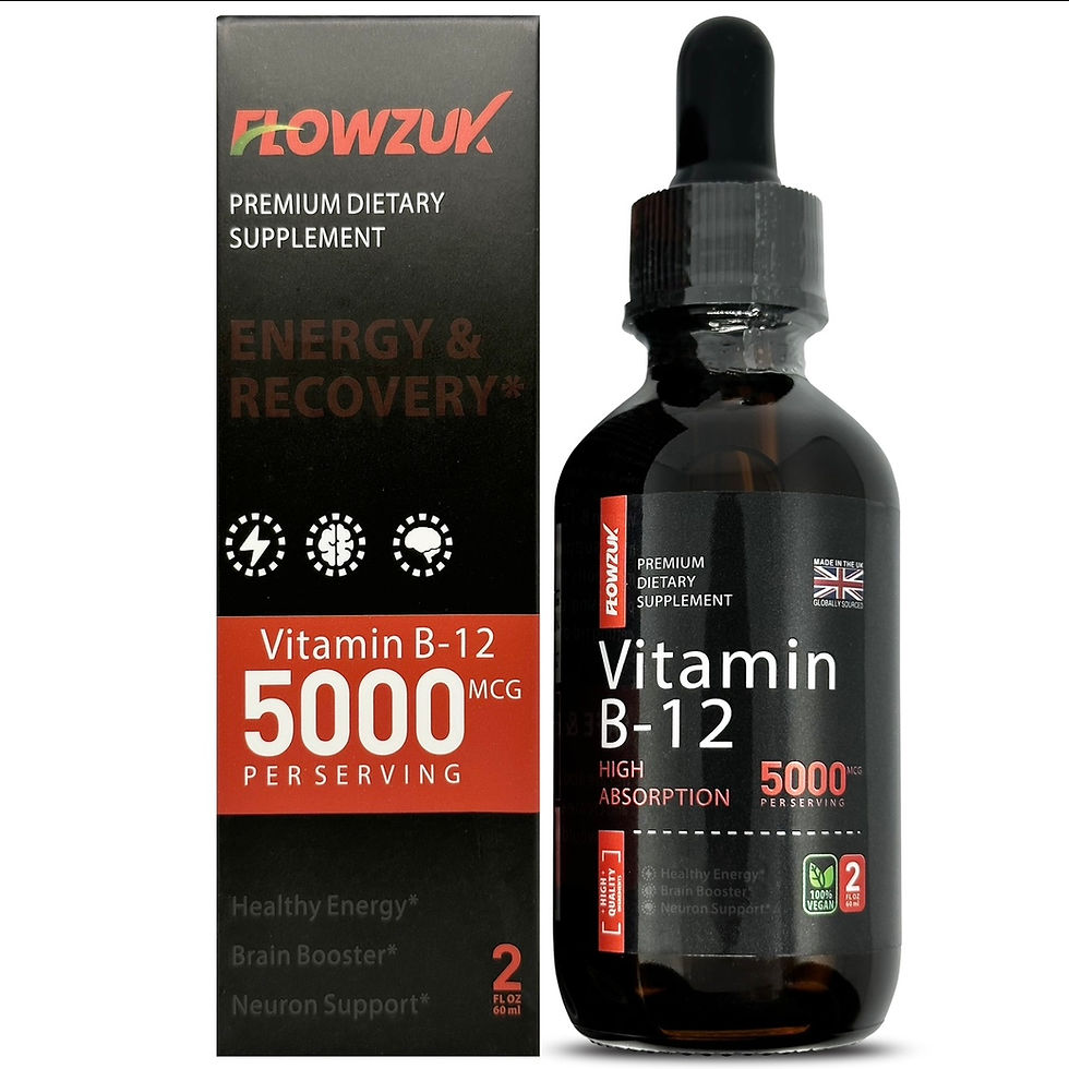 Flowzuk Vitamin B12 Drops 5000mcg | 60ml by Flowzuk