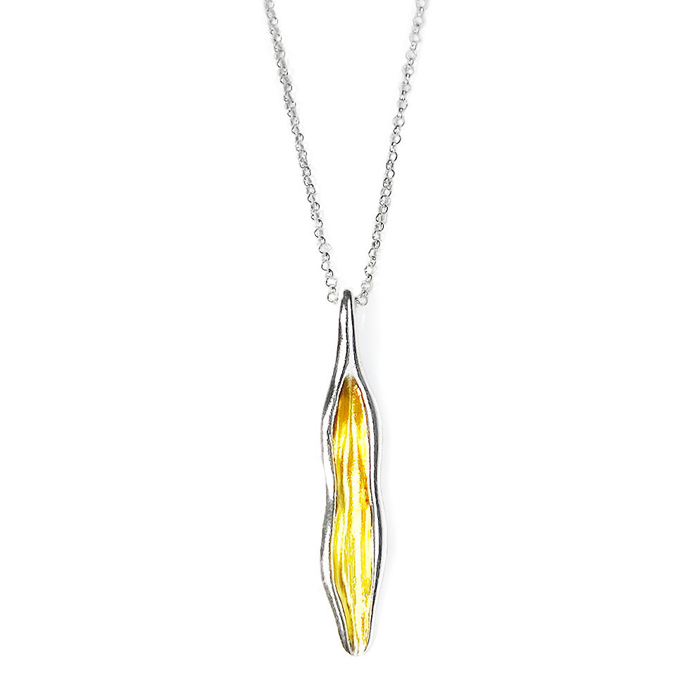 Silver pendant "Lines Collection" front view