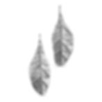 Silver earrings "Leaf"