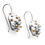 Thumbnail: Silver earrings "Bubbles Collection" with partial gilding. Side view.