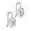 Thumbnail: Silver earrings "Raw Collection" with crystal quartz. Side view.