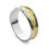 Thumbnail: Silver ring "Lines Collection". Selectively 14K gold plated