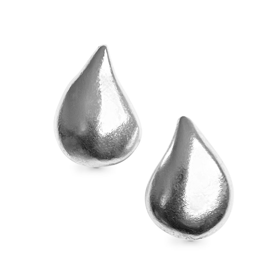 Thumbnail: Silver earrings "Tears". Additional view. Silver 925. Tanya Romanov jewellery.