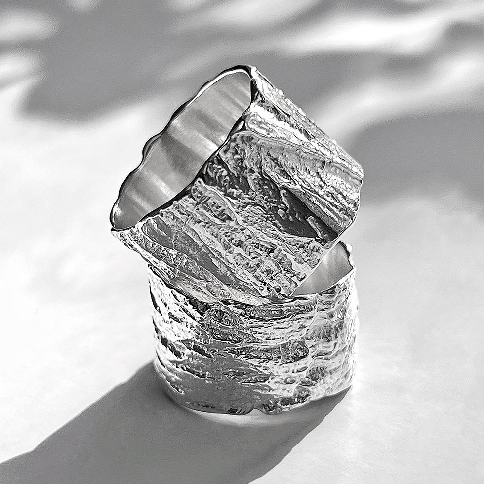 Thumbnail: Silver ring "Wood". Additional view.